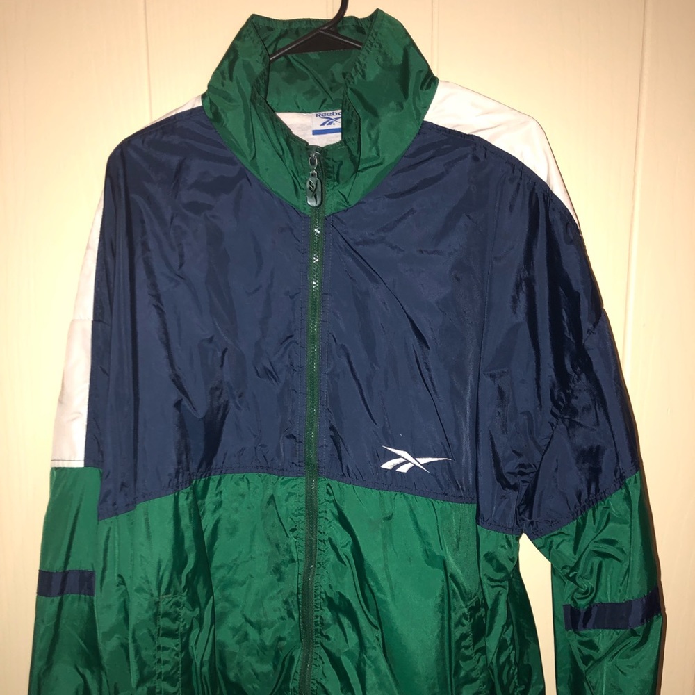Vintage colorblock Reebok windbreaker